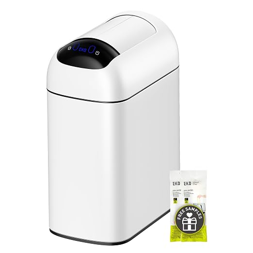 EKO Astro Slim Sensor Trash Can, 10L / 2.6 Gallon Touchless Garbage Bin by Unknown