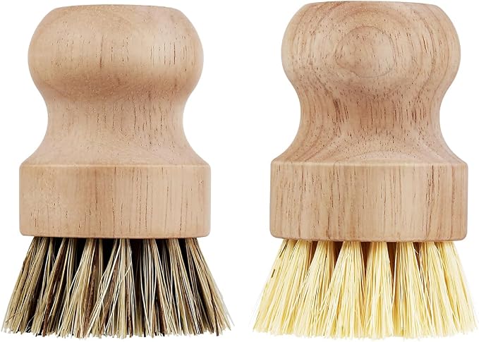 2 Pcs Dish Brush, Wood Dishes Scrub Brush, Pot Brush by yuntop