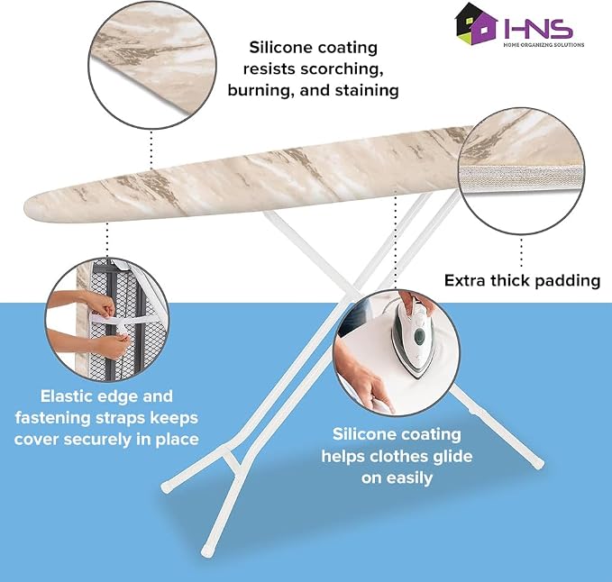 HOLDN’ STORAGE Ironing Board Cover 15 x 54 Padding - Image 5
