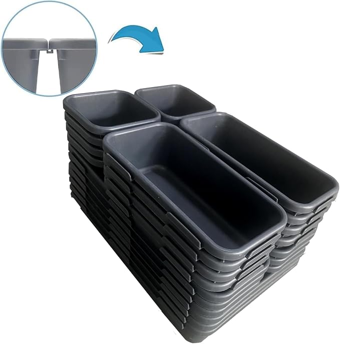 Kutesna 25PCS Interlocking Drawer Organizer, Plastic Desk Organizer Set | - Image 7