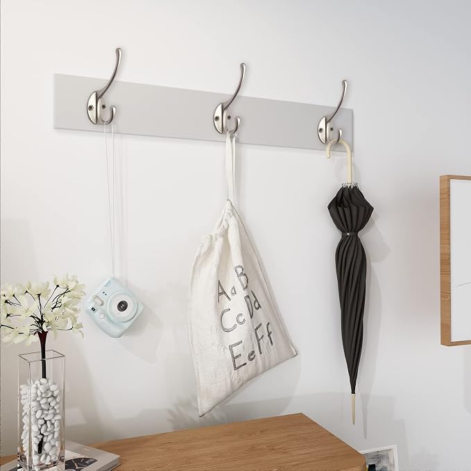 30 Pack Heavy Duty Silvery Dual Coat Hooks - Image 7