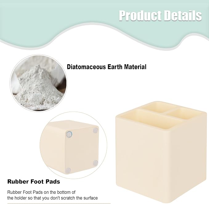 Diatomite Toothbrush Holders Tooth Brush Organizer - Image 4