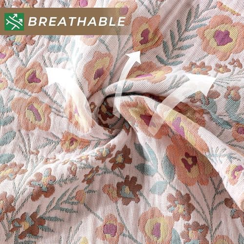 Set of 8 Cotton Floral Fall Kitchen Towels - Image 4