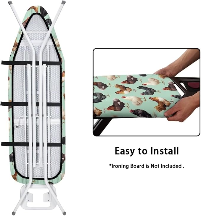 Rooster Ironing Board Cover Heat Reflective Stain Resistant Ironing Board Covers - Image 4