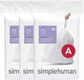 simplehuman Code A 90 Count Custom Fit Liners, Drawstring Kitchen Trash Bags by Unknown