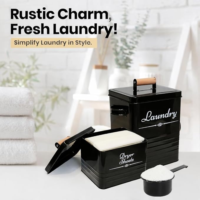 Farmhouse Metal Laundry Detergent Pod Container - Image 6