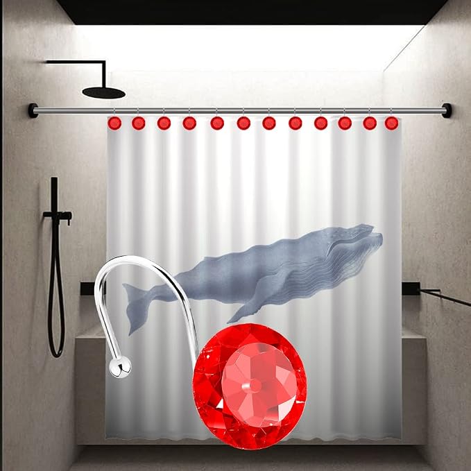 12PCS Stainless Steel Shower Curtain Hooks Rings - Image 5