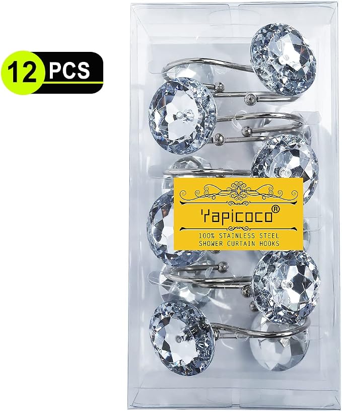 12PCS Shower Curtain Hooks Rings - Image 9