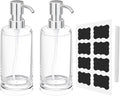 Clear Plastic Soap Dispenser Set of 2, 10 oz Pumps by APLOP
