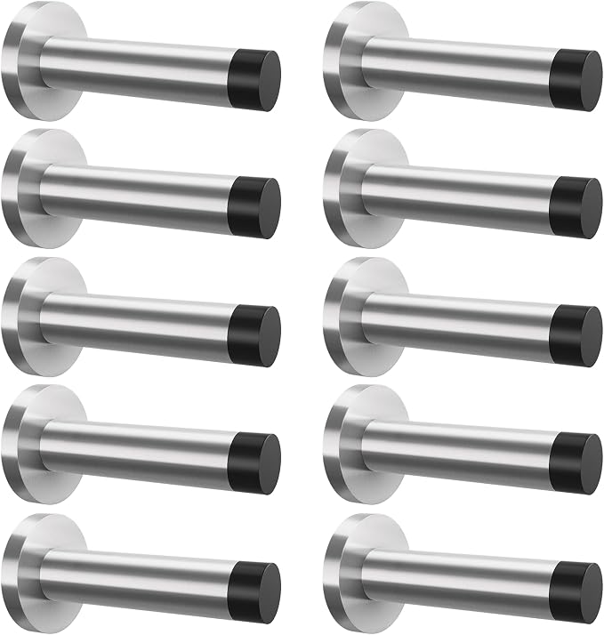 DOKU 10Pcs Door Stop, 3.5 Inch Heavy Duty 304 Stainless Steel Door Stopper by DOKUHOME