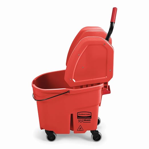 Rubbermaid Commercial Products WaveBrake 2.0 35 QT Down-Press Mop Bucket - Image 2