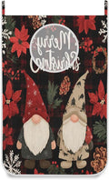 Checkered Christmas Floral Gnomes Hanging Laundry Hamper Door Hampers Bag Basket by Tatenale