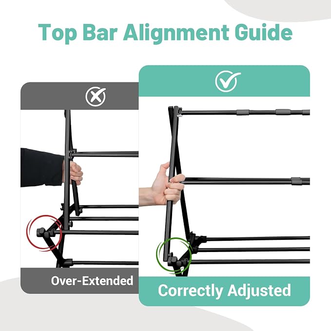 ZOES HOMEWARE 4 Tier Clothes Drying Rack Foldable | Foldable Clothing Drying - Image 4