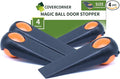 Door Stoppers for Bottom of Door, 4 Pack 5", Rubber Door Stopper Wedges by COVERCORNER