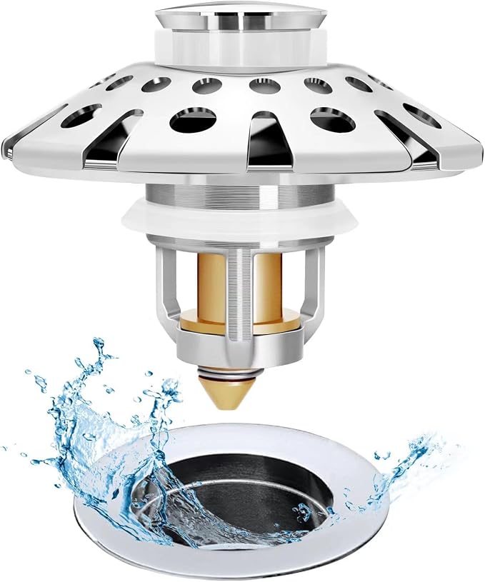 AzWzz Bathroom Sink Stopper, Sink Hair Catcher, Bathroom Sink Drain Strainer by AzWzzTubDrainStopper