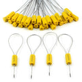 2000 pcs Tamper Proof Security Cable Wire Seals Numbered Pad-Lock Pull-Tite Security Tag Straps for Trailers, Cargo, Truck (Yellow)