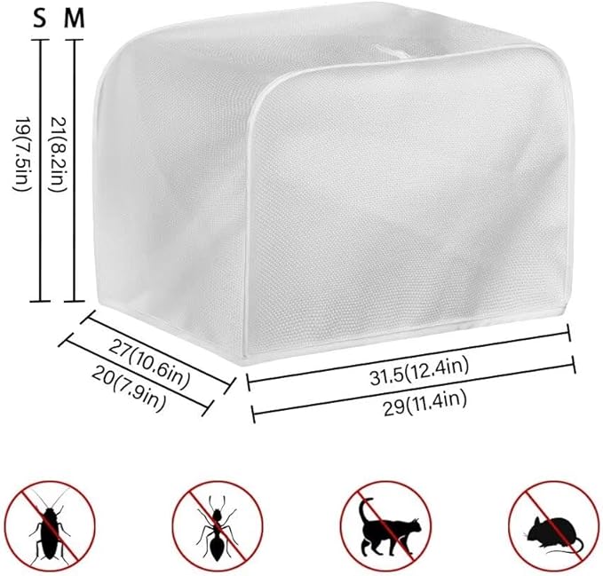 UNICEU Coffee Toaster Cover 2 Slice Coffee Candy Cookies Toaster Dust Cover Stain Resistant Oil Protection Dust Cover for Bread Maker,Washable Kitchen Small Appliance Covers with Top Handle,Size M
