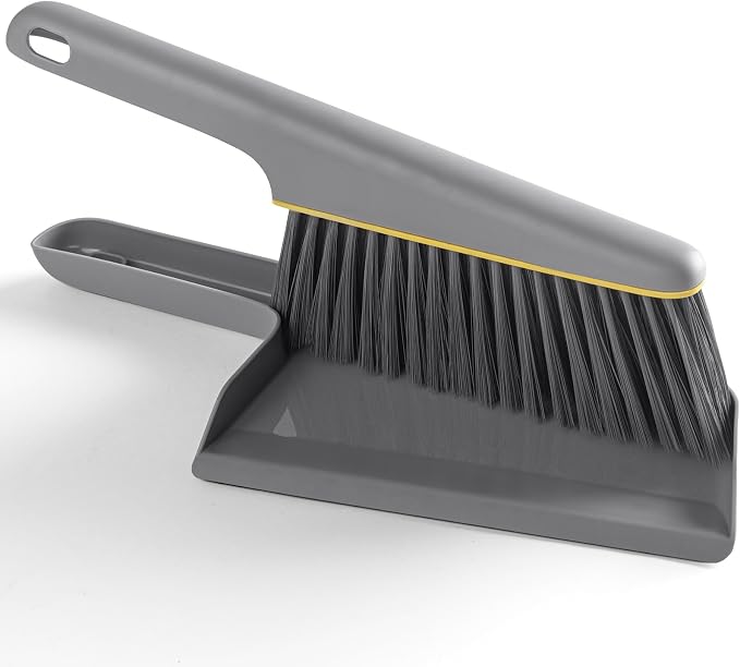 Lumkew Small Broom and Dustpan Set, Hand Mini Dust-Pan and Brush by Lumkew