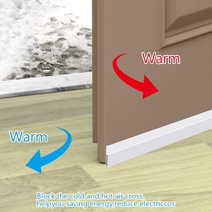 Ainiv 2 Pack Door Draft Stopper Under Door Seal, Adhesive Under Door Sweep - Image 6