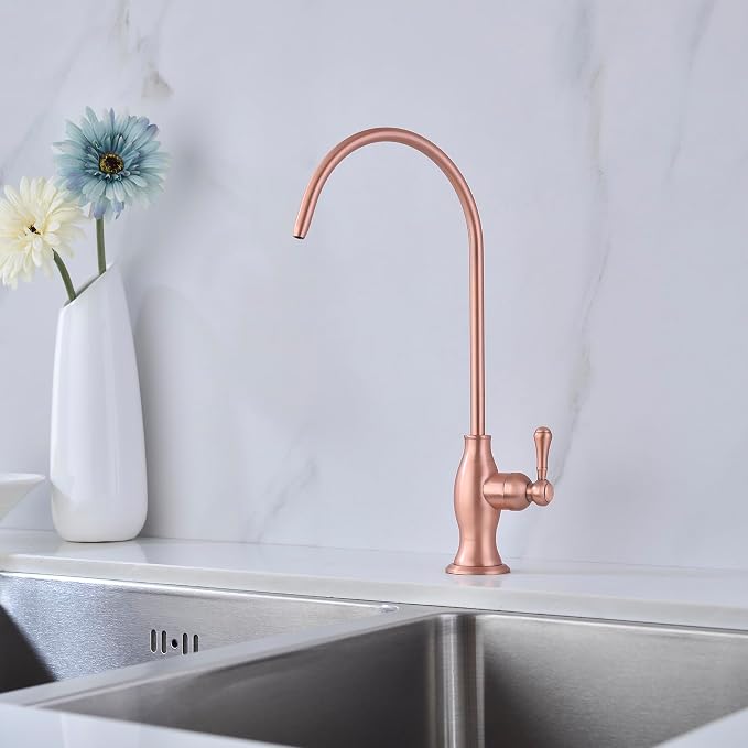 Delle Rosa Drinking Water Faucet in Copper Finish, Retro Stainless Steel - Image 2