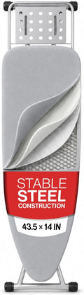 BKTD Full Size Ironing Board, Sturdy Frame, Heat Resistant Cover, Iron Rest by BKTD