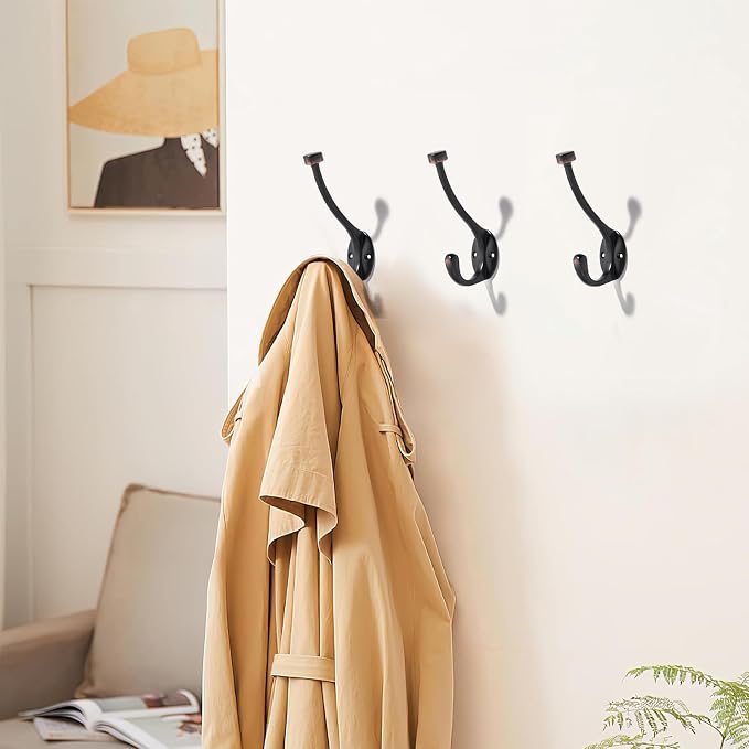 The 3 Pack 5-1/2 inch Oil Rubbed Bronze Coat Hook Venetian mudroom Hooks is - Image 3
