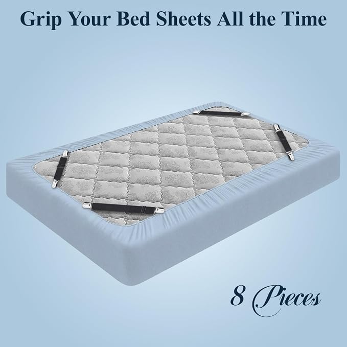 Sopito Sheet Straps, Adjustable Elastic Bed Sheet Holder, Non-Slip Strong - Image 4