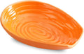 Spoon Rest, Porcelain Spoon Holder for Stove Top, Cooking Utensil Rest Kitchen Gadget Spoon Cradle for Spatula, Ladle, Tongs and Knife, Orange