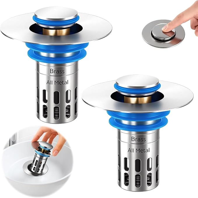 Bathroom Sink Stopper, Pop Up Drain Strainer by Unknown