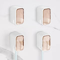 4 Pack Toothbrush Holders for Bathrooms Shower, Wall Mount Toothbrush Organizer by LUEXBOX
