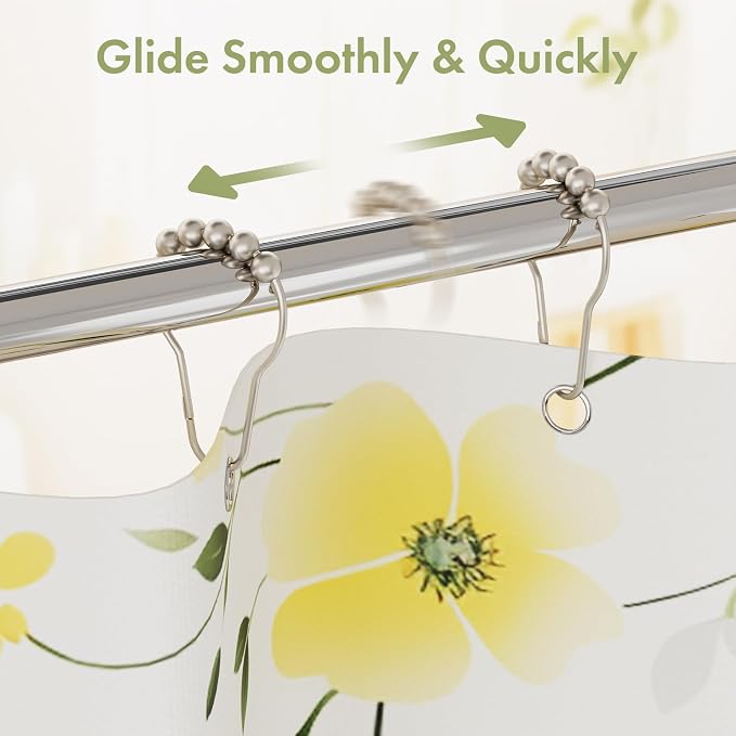 Decorative Shower Curtain Hooks, Shower Curtain Hooks Rust Proof Stainless - Image 7