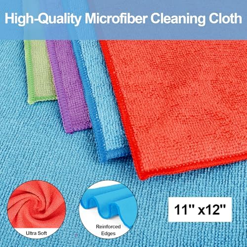 Microfiber Cleaning Cloth, 150 Pack Cleaning Rags, Reusable Microfiber Towels - Image 2