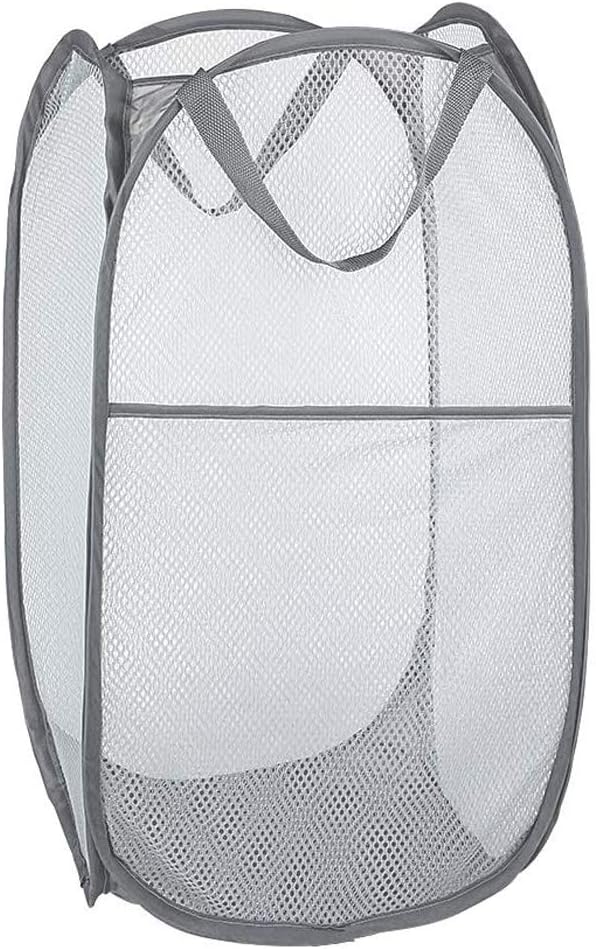 Mesh Pop up Laundry Hamper, Collapsible by Buenod