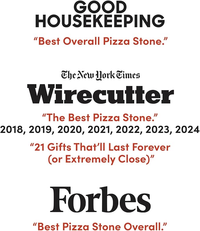 FibraMent-D Premium 3-Piece Pizza Stone Set Perfect for Home Ovens - 19" Round Pizza Stone, Peel & Rocker Pizza Cutter, Durable Baking Stone for Bread, Pastries Ranked 'BEST OVERALL PIZZA STONE'