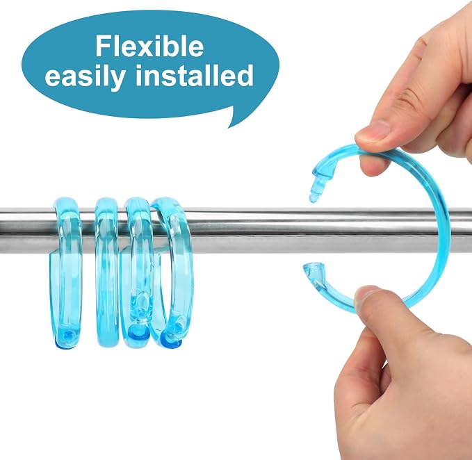 Blue Shower Curtain Hooks - Image 3