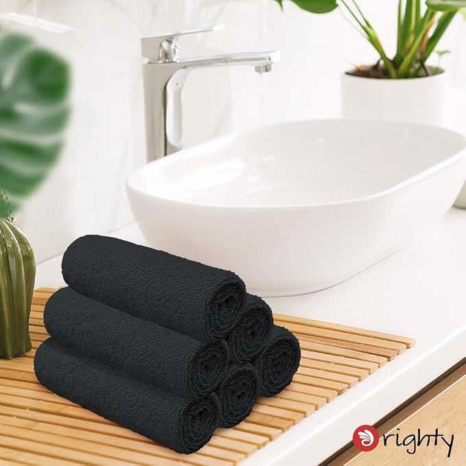 Orighty 24-Pack Black Hand Towels, 16x29 inch Microfiber Gym Towels | Quick - Image 2