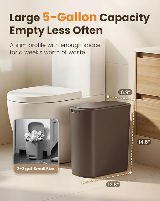 Cesun 5 Gallon Automatic Bathroom Trash Can - Image 4