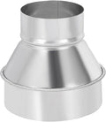 PATIKIL 5 Inch to 3 Inch Round Duct Reducer Increaser Connector, Galvanized Steel Air Duct Adapter Pipe Fitting for Bathroom Kitchen Inline Ventilation Systems, Silver Tone