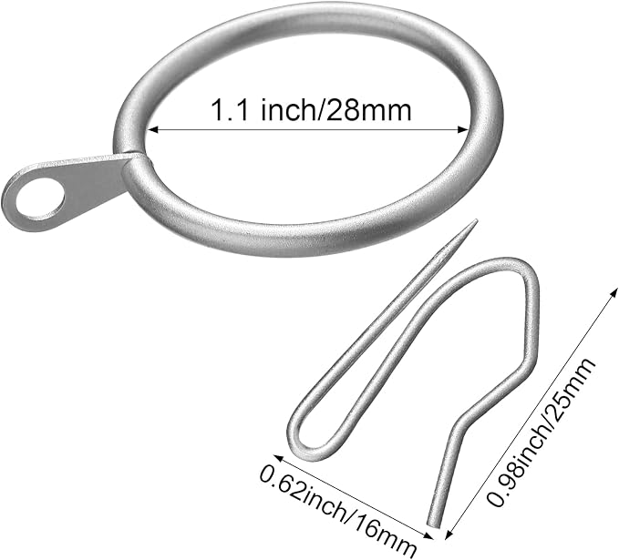 Hotop 30 Pcs Metal Curtain Rings - Image 2