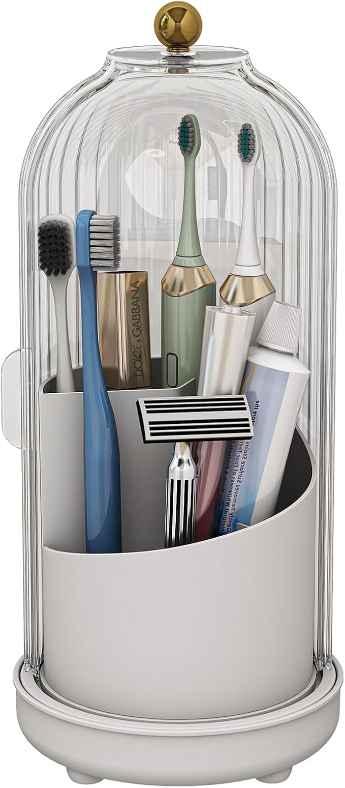 Drainable Toothbrush Toothpaste Holders by Zufudo