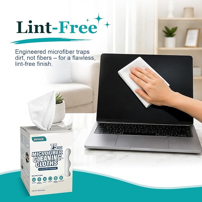 UNIMADE Microfiber Cleaning Cloth, 75 Sheets Microfiber Towels - Image 4