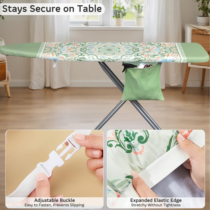 FIOBEE Ironing Board Cover and Pad Extra Thick Iron Board Pad - Image 5
