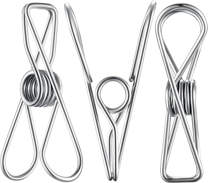 Clothes Pins Metal Stainless Steel Clothespins Laundry Pin Bag Photo Clips | by %E2%97%8FYourmostsincerefriend