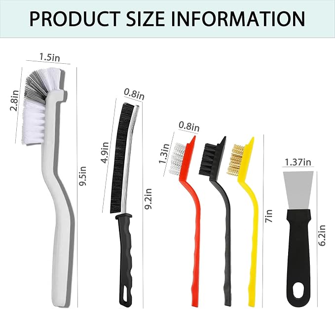 Crevice Cleaning Brush Set, Tight Spaces & More - Image 3