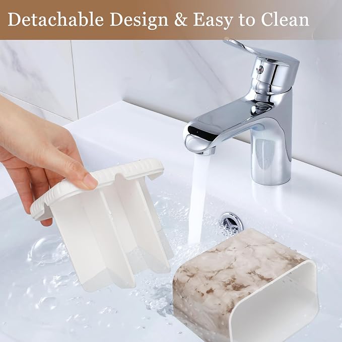 Toothbrush Holders, Toothbrush and Toothpaste Holder | EasyTo Clean, 4 Slots - Image 3