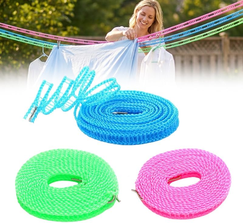 2026 Upgrade 3 PCS Windproof Clothesline by Unknown