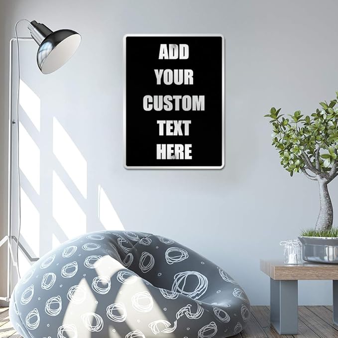 Aluminum Weatherproof Metal Sign Multiple Sizes Custom Personalized Text Here Black White Traffic Regulation Vertical Street 12x18Inches