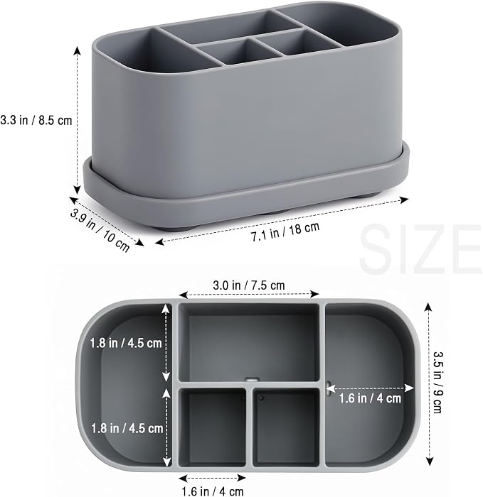 Luxspire Toothbrush Holders for Bathrooms, 5 Slots, Toothbrush Holder - Image 3