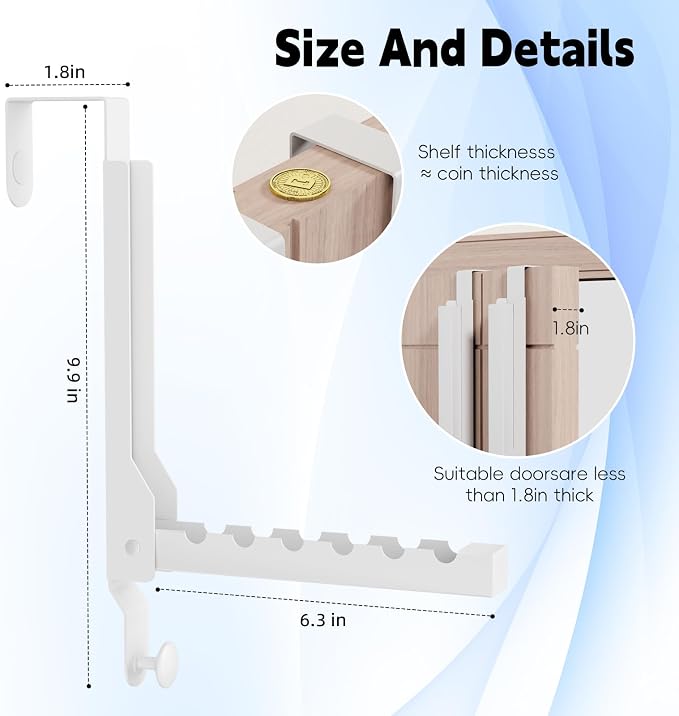 2 Pack Over The Door Hanger Folding Clothes Drying Rack, Folding Hanging Coat - Image 4