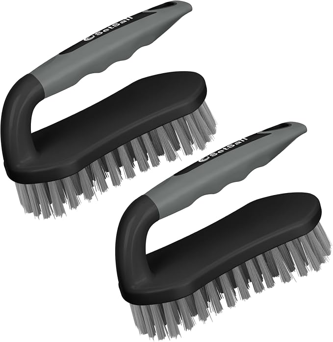 SetSail Scrub Brush, Stiff Bristle Cleaning Scrubber, 2 Pack | Durable Bristles by SetSail